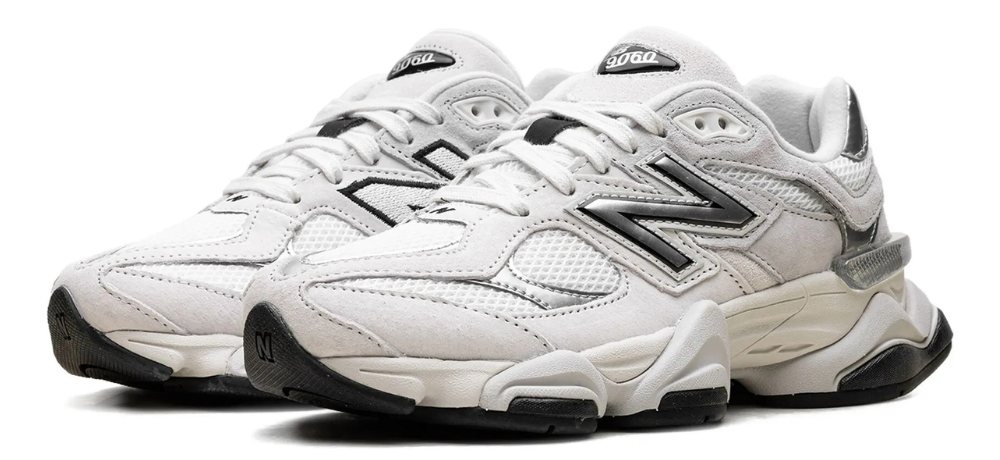 New Balance 9060 'White Black Metallic Silver'